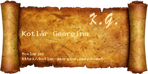 Kotlár Georgina névjegykártya