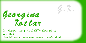georgina kotlar business card